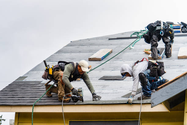 Professional Gutter Installation technician working in Watervliet, MI